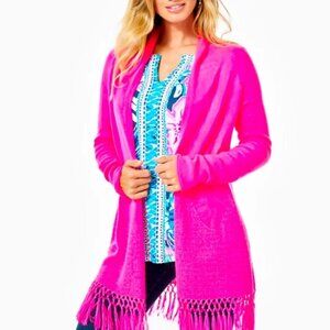 Lilly Pulitzer Pink Fringe Sweater Size XL